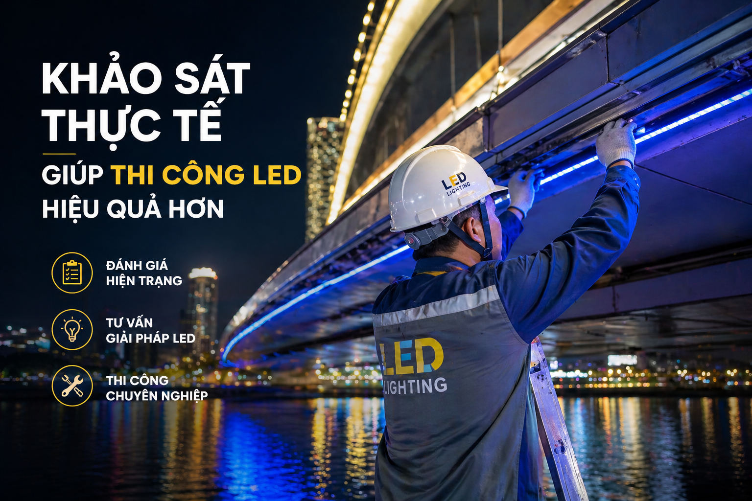 Khảo sát thực tế giúp thi công LED hiệu quả hơn