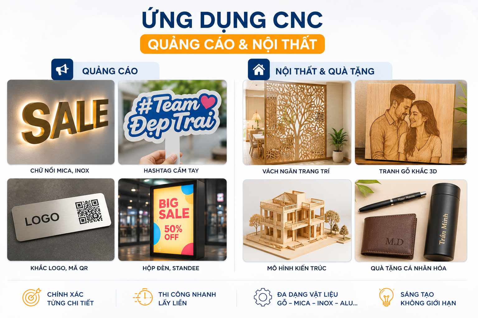 Ứng dụng quảng cáo và nội thất